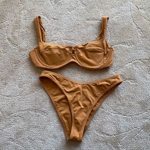 L SPACE bikini set in rust